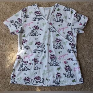 Disney Marie Scrub Top Size M